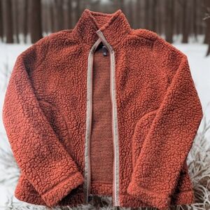 Cozy Rust Sherpa Jacket